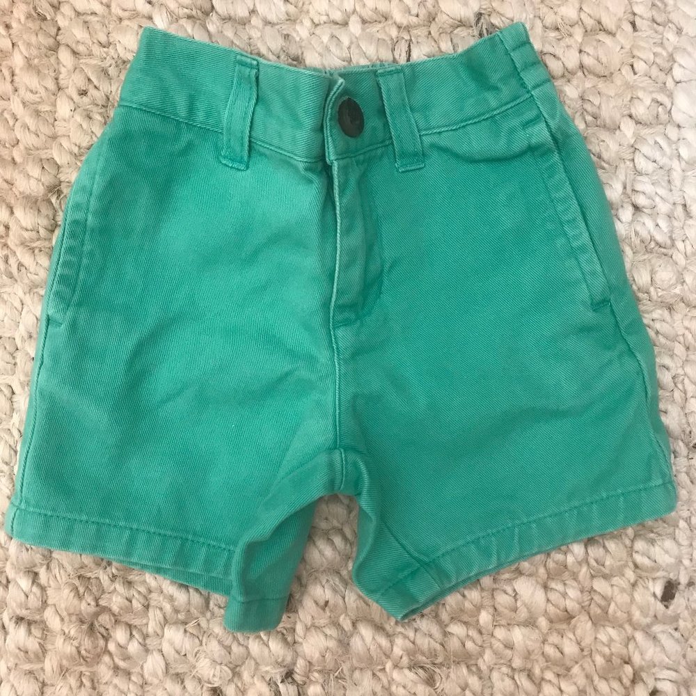 Janie and Jack Baby Boy Green Classic Style Shorts